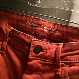 Size 4 Burnt Old Navy Orange Skinny Jeans